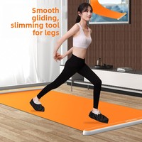 Tapis de glisse populaire en PU pour fitness, antidérapant, résistant à l'usure et anti-collision, pour simulation de ski et de patinage en intérieur