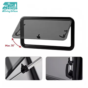 JDA Double Glazed Acrylic RV <strong>Window</strong> Push Out Round Corner With Screen And Blind For Camper <strong>Caravan</strong> Side Motorhome Travel Trailer - Product Image 1