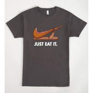 T-shirt Just Eat IT grigio scuro, maglietta promozionale unisex per adulti - Product Image 1