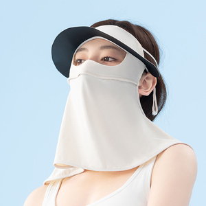 Novo Design Anti-UV Ao Ar Livre <span class=keywords><strong>Cool</strong></span> Ice Silk Custom Full Face Verão Mulheres Sunscreen <span class=keywords><strong>Facemask</strong></span> - Product Image 5