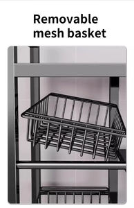 Alta qualità moderna durevole in acciaio al carbonio bianco tubo quadrato angolo scaffale di stoccaggio libreria da cucina mensola - Product Image 6