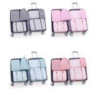 Accessoires de voyage pliables et étanches avec logo personnalisé, sac organisateur de bagages, ensemble de 11 cubes d'emballage de compression pour le voyage