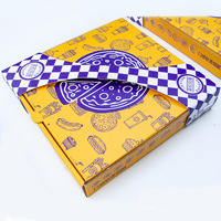 Umweltfreundliche, individuell bedruckte Wellpappkartons, schwarze Papierverpackung, Versand-Pizzakarton