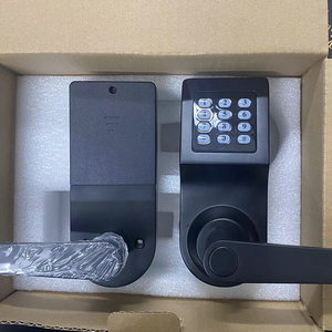 Kunci TTLOCK ponsel hitam populer tombol karet kode angka kunci pintu kode Geser kartu - Product Image 2