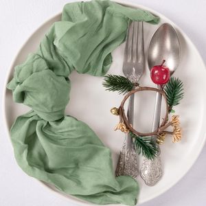 Vải Vải Nhăn Tối Mềm Polyester Trang Trí Vải Khăn Ăn Cho Đám Cưới Các Bên Sử Dụng Hàng Ngày - Product Image 2