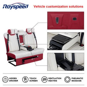 Siège de canapé-lit en cuir inclinable de luxe pour Mercedes <span class=keywords><strong>Benz</strong></span> MPVs Accoudoir en acajou Panneau arrière Compatible Alphard Vito Land Cruiser - Product Image 2