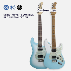 Guitare électrique 6 cordes, micros H-H, manche en érable, touche en palissandre, finition bleue dégradée, pour les amateurs de musique - Product Image 1
