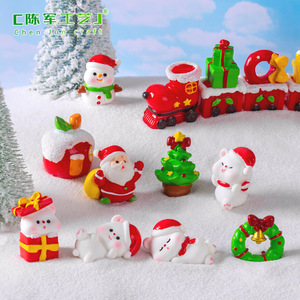 Boule de cristal décorative DIY Weij Landscape avec scène de Noël mignonne, ours et vieil homme, accessoires décoratifs de bureau, petits ornements - Product Image 1