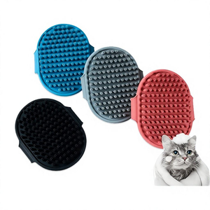 Brosse de Douche pour Animaux en Silicone Souple avec 285 Nœuds de Massage et Distributeur de Shampooing – Brosse de Toilettage et de Nettoyage pour Chiens et Chats - Product Image 1