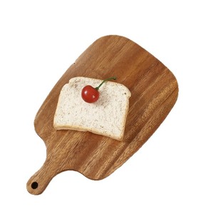 Tabla de cortar de madera maciza de acacia y nogal para servir pan, queso y frutas, 450g - Product Image 1