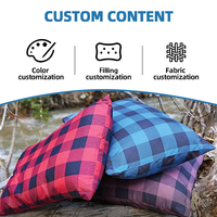SUREWALHOME Oreiller de camping sportif, oreiller de voyage portable pour le backpacking avec taie d'oreiller lavable