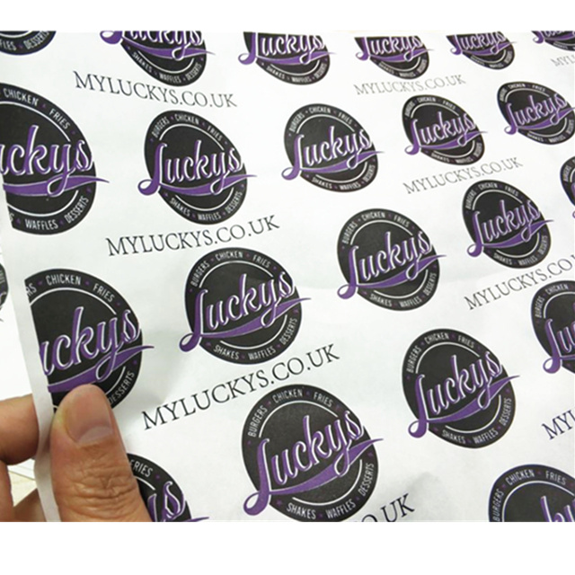 Смазочная, маслостойкая, индивидуальный дизайн, красочная бумага для упаковки сэндвичей, продуктов, гамбургеров, воска