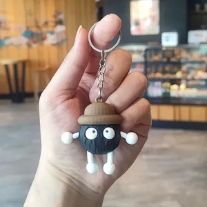 Portachiavi a Forma di Pallina di Carbone Cartoon per Accessori Scarpe, Staccabile per Fori e Lacci - Product Image 2