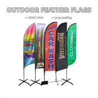 Drapeau publicitaire en tissu imprimé sur mesure pour événements extérieurs, forme goutte d'eau, plume, plage, Bali, promotion, impression numérique