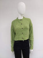 Cardigan d'hiver personnalisé BSCI/WRAP en mélange de laine et de cachemire, col en V, manches longues, boutonné, broderie jacquard, pour