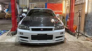 Lame avant en FIBER de carbone de STYLE OEM, pour <span class=keywords><strong>NISSAN</strong></span> SKYLINE <span class=keywords><strong>R34</strong></span> <span class=keywords><strong>GTR</strong></span> 1999 — 2002 - Product Image 2