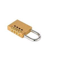 Cadenas à combinaison en laiton de qualité supérieure 38 mm, 4 chiffres, réinitialisable, verrou de sécurité