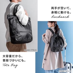 Outdoor Leisure Foldable Geometric <strong>Nylon</strong> Backpack Large Capacity <strong>Tote</strong> <strong>Bag</strong> Commuting Shoulder <strong>Bag</strong> Handbag Shopping <strong>Bag</strong> Drawstring - Product Image 3