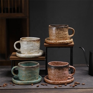Set creativo Vintage tazza piattino in porcellana eco-friendly 230ml capacità Country stile personalizzabile casa Espresso tè pomeridiano - Product Image 1