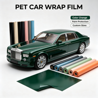 Film Vinyle Adhésif PET Personnalisé pour Voiture, Direct Usine, 1.52x17m, 7.5mil, Garantie 3 Ans, Échantillon Gratuit pour Carrosserie Complète