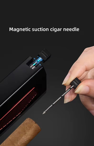 Cổ điển kim loại đa chức năng xì gà nhẹ hơn với 4 màu xanh máy bay phản lực ngọn lửa bơm lại ngọn đuốc cho hút thuốc cho các bên và thuốc lá - Product Image 6