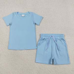 Ensemble de vêtements d'été pour enfants Longlv, imprimé, coton biologique, t-shirt et short décontractés pour garçon, 2 pièces, vêtements pour bébé - Product Image 3