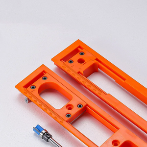 Piastra di guida per fresa a cerniera nascosta, modello per incisione per carpentieri, per l'installazione di cerniere 3D a scomparsa su telai di porte in legno - Product Image 6