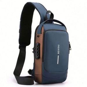 Wholesale <b>Cheap</b> Waterproof Anti Theft Laptop Backpack with USB Crossbody Sling for Unisex PVC Lining Button Closure J0095 - Product Image 5
