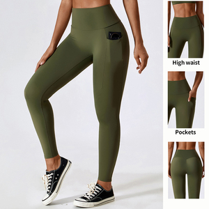 Gran oferta de entrenamiento Scrunch Butt Sexy cintura alta Control de barriga mujeres Leggins Ulti-Dry elástico correr gimnasio medias entrenamiento - Product Image 4