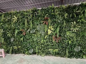 Fond de plante verte artificielle de mur de plante artificielle personnalisé haut de gamme, paysage de centre commercial de décoration murale - Product Image 2