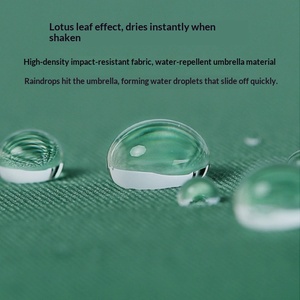 Parapluie pliant simple noir uni avec poignée en bois pour fille, anti-UV, pour soleil et pluie, avec logo imprimé - Product Image 4