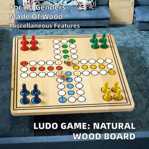 Juego de <span class=keywords><strong>Ludo</strong></span> de Venta caliente con tablero de madera natural Juego de Ajedrez de mesa popular - Product Image 2