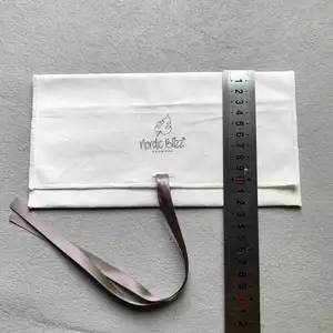Bolsa para presente de joias de algodão com aba de envelope pequeno reciclado com logotipo personalizado novo estilo
