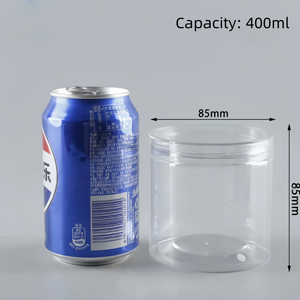 透明プラスチック製チョコレートキャンディークッキースナック包装ジャー可愛い密閉容器丸型蓋付きボックス（人気商品） - Product Image 5