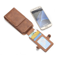 Téléphone en cuir universel Fanny pack support de téléphone étuis de ceinture multifonction téléphone sac de taille pour iPhone pour Samsung