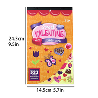 Livre d'autocollants d'amour pour la Saint-Valentin, 322 pièces, autocollants artistiques DIY pour enfants, pour papeterie décorative