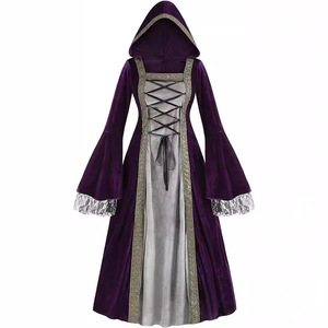 Vestido de <span class=keywords><strong>Princesa</strong></span> Celta Medieval para Mujer, Talla Grande, con Capucha, Disfraz de <span class=keywords><strong>Bruja</strong></span> para Adultos, Disfraz de Halloween, Traje Vintage para Fiesta Renacentista - Product Image 3