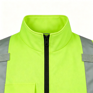 High Visibility Breathable Safety Vest for <b>Construction</b> & Traffic <b>Work</b>, Reflective Logo <b>Work</b> <b>Jacket</b> - Product Image 4