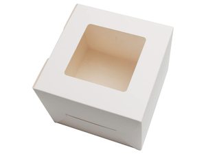 Cajas de Cartón Kraft Blanco Ecológicas <span class=keywords><strong>Personalizadas</strong></span> al por Mayor para Pasteles, con Ventana Transparente y Acabado Laminado Mate - Product Image 2