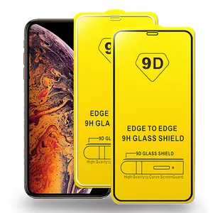 Закаленное стекло для iPhone, защитная пленка 9D 9H с полным покрытием клея для iPhone X XS Max XR 8 7 6 plus 11 12 13 14 pro max