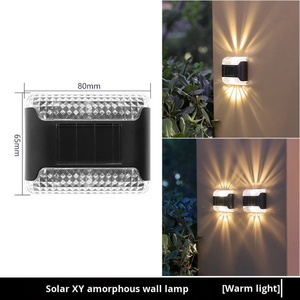 Solar <b>LED</b> Polycarbonate <b>Diffuser</b> Waterproof Wall Light Night Light Decorative Fence Light for Outdoor Garden Courtyard - Product Image 4