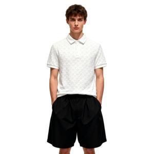 Polo à manches courtes décontracté pour homme, tendance été 2026, couleur unie, soie glacée, toucher frais, style patron - Product Image 2