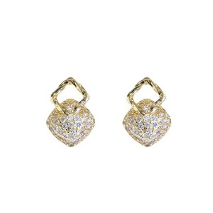 Korean Style Geometric Double Layers Square Rhombus Stud <b>Earrings</b> for Women Gold Color Sweet <b>Earrings</b> Premium Trendy Jewelry - Product Image 5