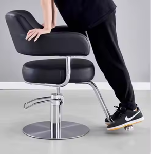 Chaise de salon de coiffure en métal durable pour salon de coiffure <span class=keywords><strong>coiffeur</strong></span> coupe de cheveux salon de coiffure meubles beauté style - Product Image 3
