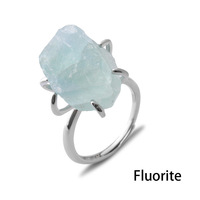 Bague unisexe réglable de style médiéval vintage, en améthyste européenne et américaine, sertie à six griffes, plaquée et à extrémité ouverte