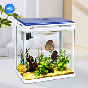 Luxe Mini Desktop <span class=keywords><strong>Aquarium</strong></span> Compact Zelfreinigend Glazen <span class=keywords><strong>Aquarium</strong></span> Met Led-Verlichting Voor Thuis En Kantoor Inclusief Tas Verpakt - Product Image 4
