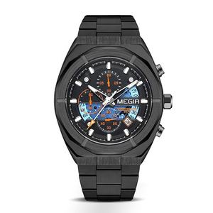 Reloj de pulsera de cuarzo de 43mm con esfera de logotipo personalizado de lujo para hombre, banda de Heavy Metal, nuevo estilo con bajo MOQ, Uhren barato - Product Image 4