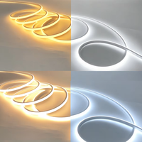 Bande LED d'extérieur IP67 10*10mm DC24V Néon flexible à pliage supérieur 1800K-6500K Longueur personnalisée Coupable à volonté pour Façade de bâtiment/Escalier