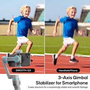 ZHIYUN SMOOTH <span class=keywords><strong>Q3</strong></span> Versión <span class=keywords><strong>Combo</strong></span>, Estabilizador de Gimbal Flexible de 3 Ejes para Teléfonos Inteligentes con Luz de Relleno para Teléfonos Móviles - Product Image 3