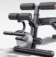 Banc de musculation avec haltères réglables, pliable, unisexe, équipement de fitness multifonctionnel pour la maison, avec support